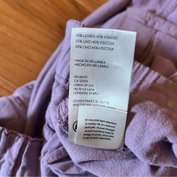 Anthropologie Pilcro Linen Cargo Pants Large - Picture 7 of 15